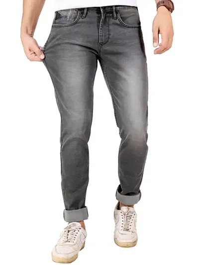 DAKWINS Stylish Dark Mid-Rise Jeans For Men