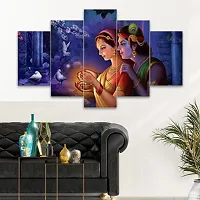 Set of Five Framed Wall Painting for Home Decoration-thumb1