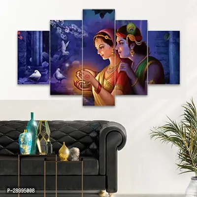 Set of Five Framed Wall Painting for Home Decoration-thumb2