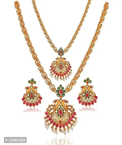 Stylish Golden Brass  Jewellery Set For Women