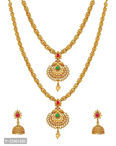 Stylish Golden Brass  Jewellery Set For Women-thumb0