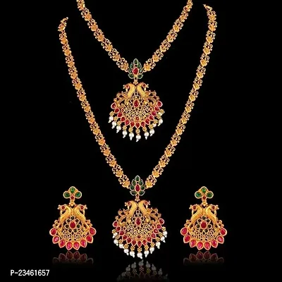 Stylish Golden Brass  Jewellery Set For Women-thumb0