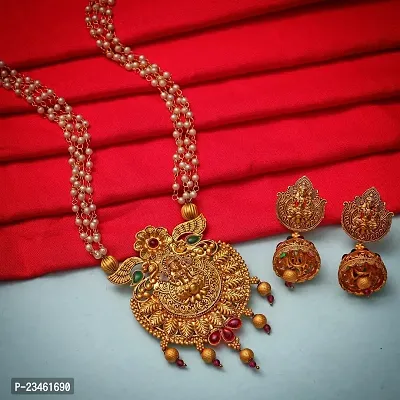 Stylish Golden Brass  Jewellery Set For Women