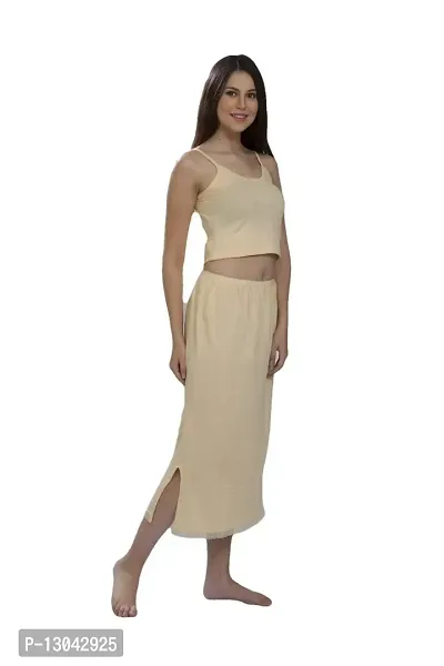 mybody Cotton Rich Regular Skirt Slip for Women - Ankle Length-thumb2