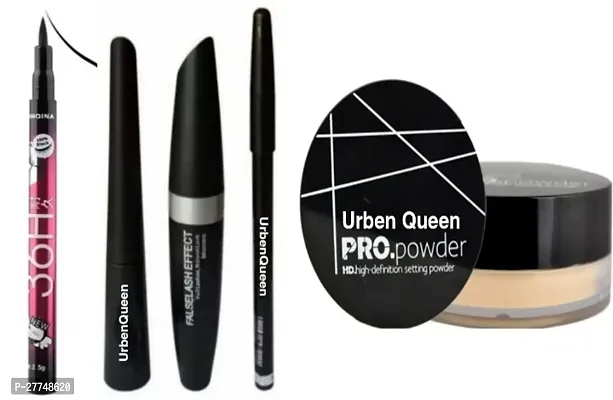 Loose Powder And Mascara And Eyeliner And Eyebrow Pencil And 36 Hours Stay Eyeliner (5 Items)