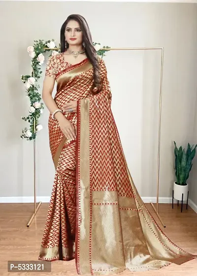 Beautiful Silk Blend Saree with Blouse piece