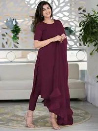 Stylish Cotton Kurta, Bottom And Dupatta Set For Women-thumb2