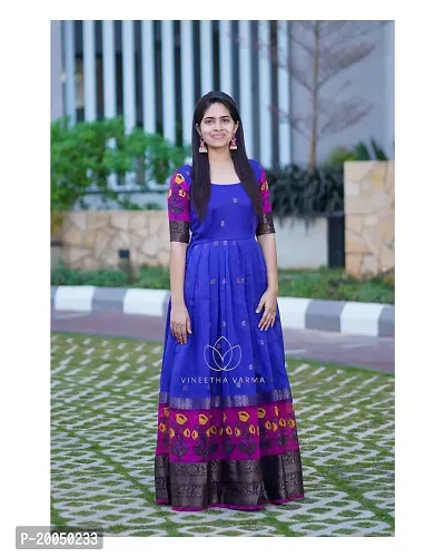 Stylish Fancy Designer Taffeta Silk Ethnic Gown For Women