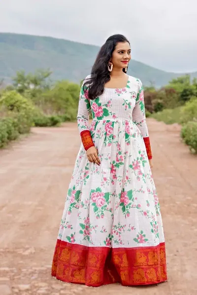 Best Selling Chanderi Silk Ethnic Gowns