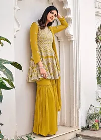 Stylish Georgette Kurta, Bottom And Dupatta Set For Women-thumb2