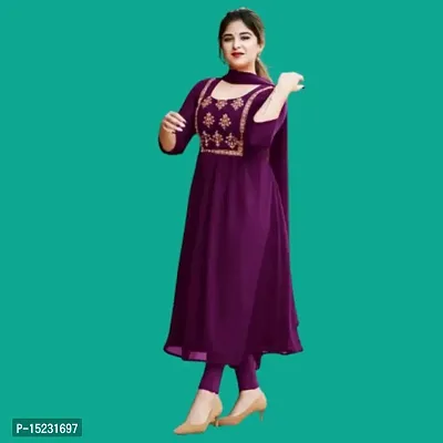 Designer Trendy Embroidered Kurti For Women-thumb0