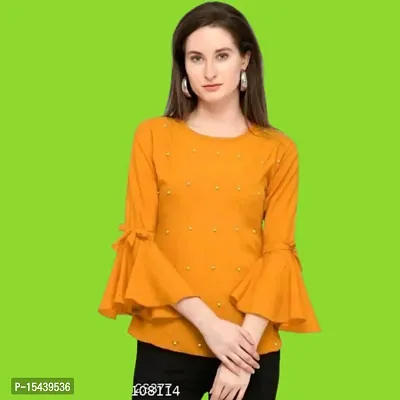 Classic Cotton Blend Embellished Tops for Women