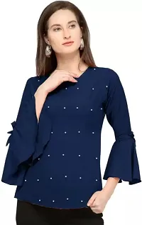 Classic Cotton Blend Embellished Tops for Women-thumb1