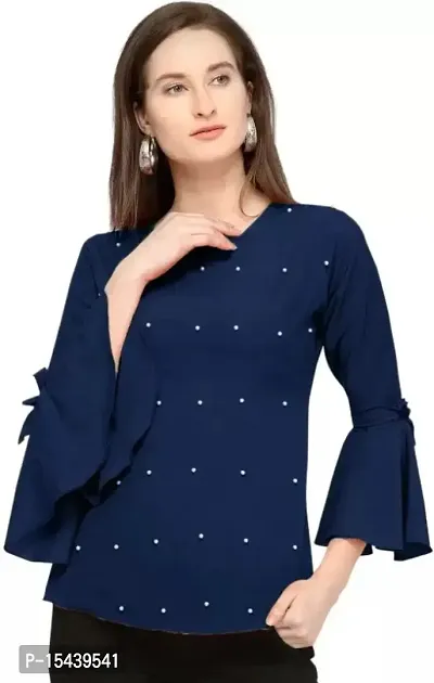 Classic Cotton Blend Embellished Tops for Women-thumb2