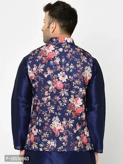 Reliable Multicoloured Cotton Blend Printed Nehru Jacket For Men-thumb2