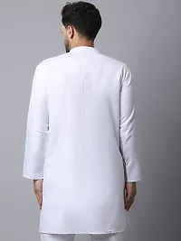 Reliable White Cotton Blend Solid Short Length Kurta For Men-thumb1