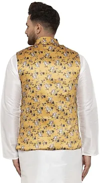 Reliable Multicoloured Satin Printed Nehru Jacket For Men-thumb1