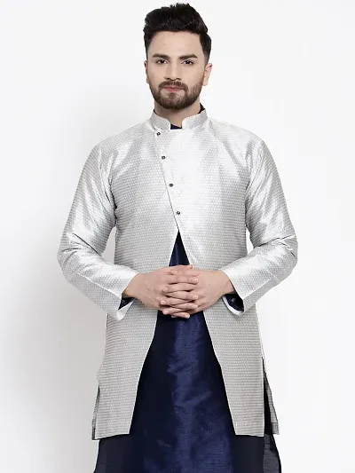 Reliable Multicoloured Satin Printed Nehru Jacket For Men