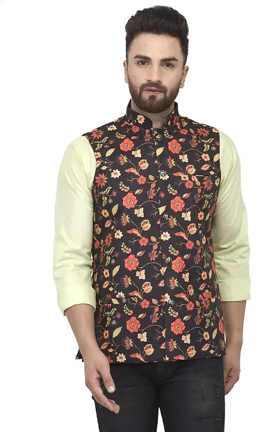 Reliable Blend Nehru Jacket For Men