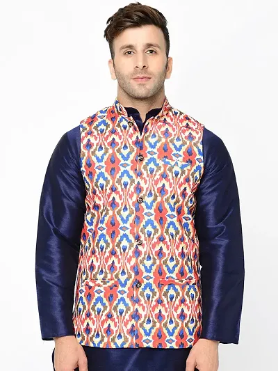 Reliable Blend Nehru Jacket For Men