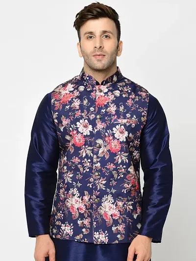 Reliable Blend Nehru Jacket For Men