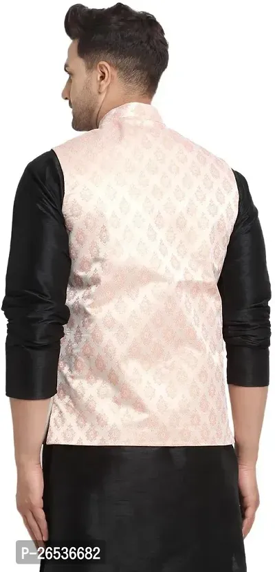 Reliable Multicoloured Jacquard Printed Nehru Jacket For Men-thumb2