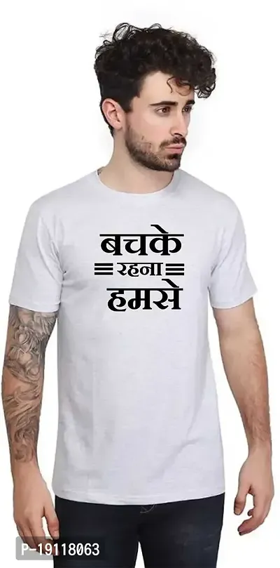 Buy YouWe Fashion Mens Premium Cotton Round Neck Half Sleeve Printed Grey  XXL Size Bachke Rahna Humse T Shirts Online In India At Discounted Prices