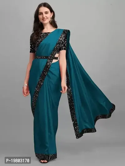 Stylish Georgette Saree With Blouse Piece For Women-thumb0