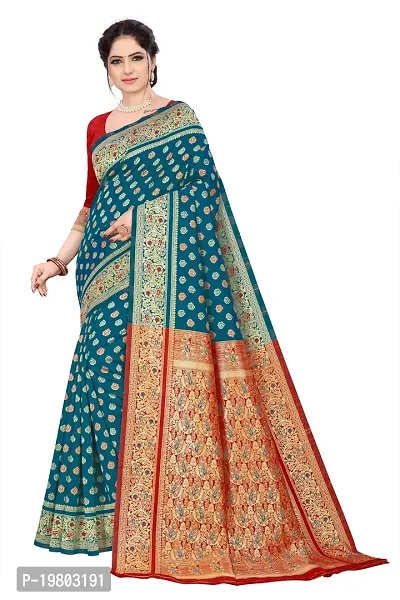 Stylish Art Silk Saree With Blouse Piece For Women-thumb0