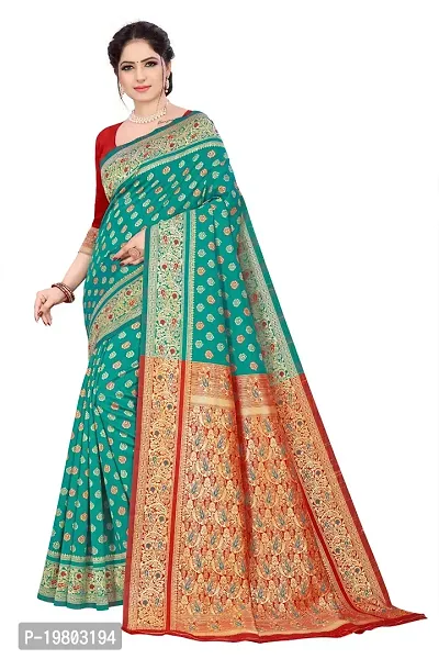 Stylish Art Silk Saree With Blouse Piece For Women