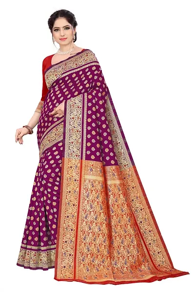 Stylish Art Silk Saree With Blouse Piece For Women