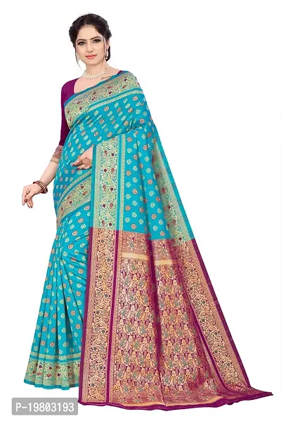 Stylish Art Silk Saree With Blouse Piece For Women