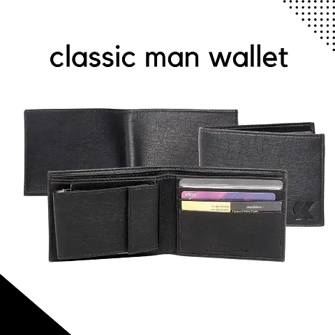 Classy Faux Leather Textured Two Fold Wallet