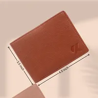 Men Casual tan Artificial Leather Money Clip - Mini  (8 Card Slots)-thumb2