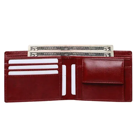 Stylish Solid Faux Leather Two Fold Wallet