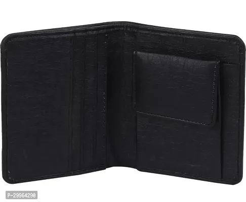 Men Casual Black Artificial Leather RFID Wallet - Mini  (5 Card Slots)