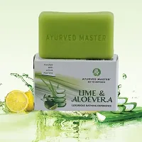 Lime and Aloe Vera Bathing Soap For Pollution and Dirt Removal and Hydrating Skin Cells | 125GM-thumb1