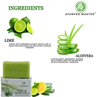 Lime and Aloe Vera Bathing Soap For Pollution and Dirt Removal and Hydrating Skin Cells | 125GM-thumb3