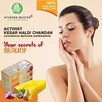 Beauty Kesar Soap With Saffron, Turmeric and Sandalwood For Facial, Acne Treatment and Black Heads Removal | 75GM-thumb3