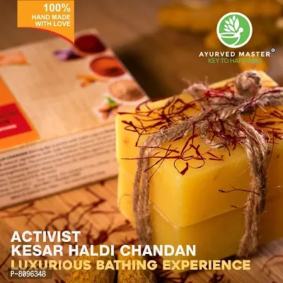 Beauty Kesar Soap With Saffron, Turmeric and Sandalwood For Facial, Acne Treatment and Black Heads Removal | 75GM-thumb5