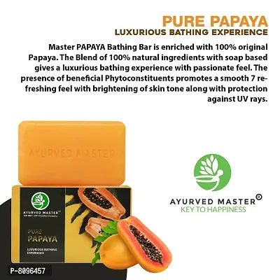 Pure Papaya Handmade Soap For Skin Lightening and Brightening and Luxurious Bathing Experience | 125GM-thumb5