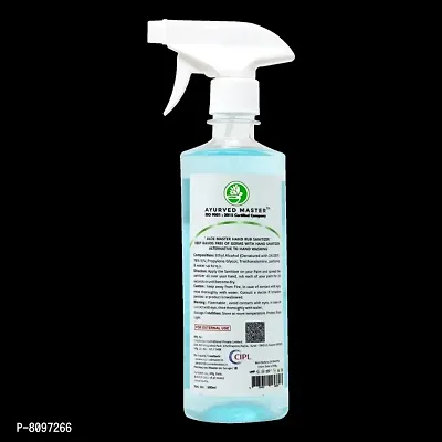 Alcohol Based Instant Liquid Sanitizer Spray Bottle,78% alcohol, Kills 99.95% Germs with Exotic Lemon Fragrance | 500ML-thumb2