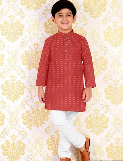 Stylish Polycotton Kurta Set For Boys