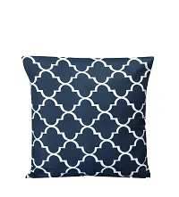 ZAINHOME Cotton Chain Printed Cushion Coves (16 X 16-inch, Blue) - Set of 5 Pieces-thumb1