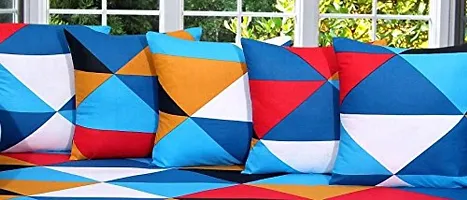 Zain Home Cotton 5 Piece Cushion Covers - 16X16-Inch, Multicolor-thumb2