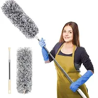 Microfiber Feather Duster Bendable  Extendable Fan Cleaning Duster with 100 inches(pack of 1)-thumb1