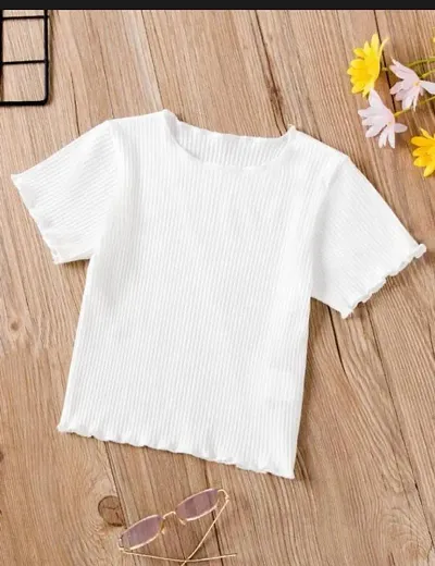 Girls Solid Cotton Top