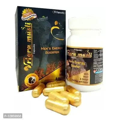 Vrigra Musli Capsules For Men | Shilajit Capsules | Increase Stamina | Men Power Pack of 1-thumb0