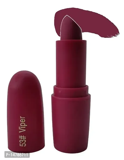 MISS ROSE Matte Lipstick 4.2 gm Satin-matte Texture, Non-drying Formula, Long Lasting, Vegan, Paraben Free Lipstick for Women (53 VIPER)