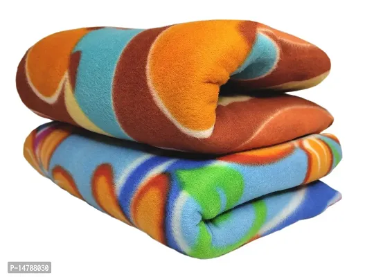 HOMIEE Super Soft Floral Print Polar/Fleece Heavy Double Bed Woolen Blanket Polyster 400 TC Quilt/Rajai/Comforter Blanket Double Bed Warm King Size (90*90 Inches 600gm wt Each, Assorted Color)(Pack of 2)-thumb0